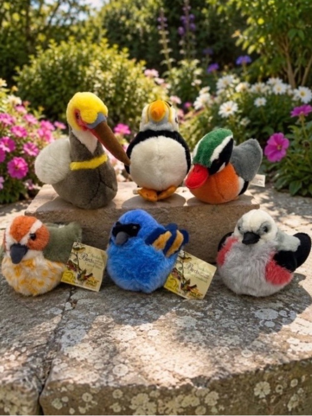 Wild Republic Audubon Birds Plush Lot 6 Sound Bird Calls 2001 2003 K&M Realistic